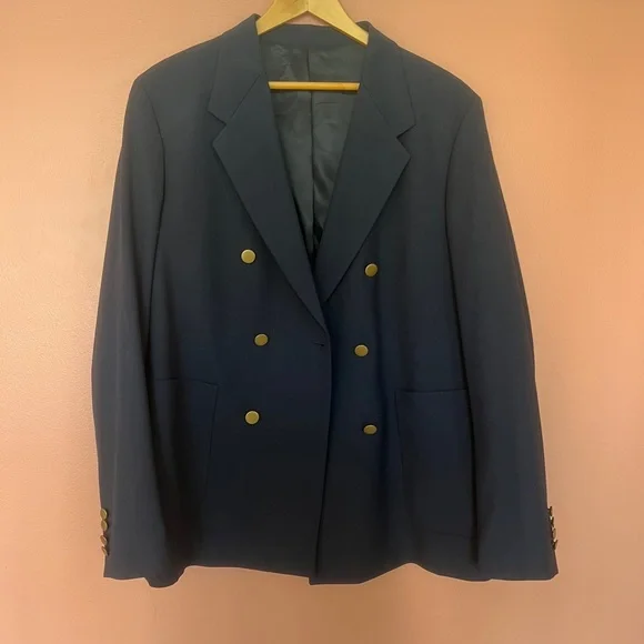 Zara Men’s Double breasted Blazer. Navy. XL. Like New - Picture 2 of 7